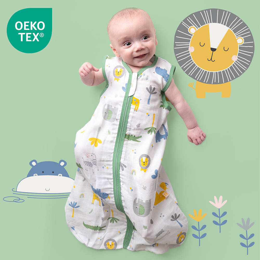 Gigoteuse bébé été - mousseline - 0.5 TOG_Jungle_OEKOTEX_415