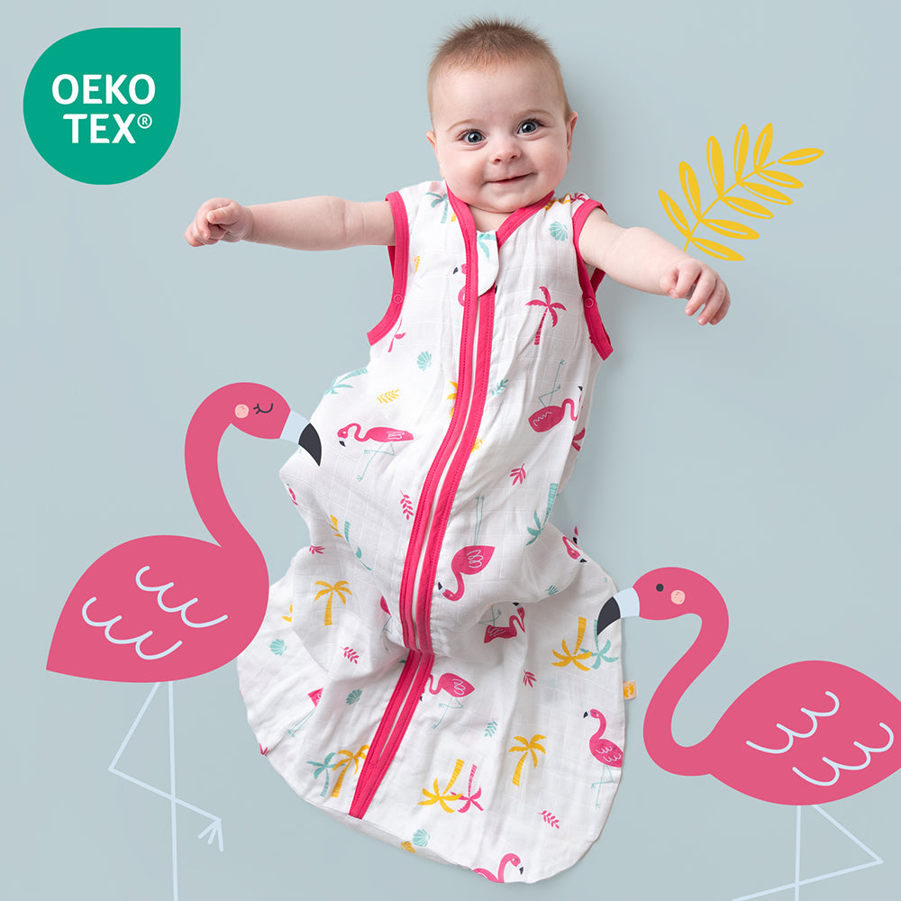 Gigoteuse bébé été - mousseline - 0.5 TOG_Flamant_OEKOTEX_415