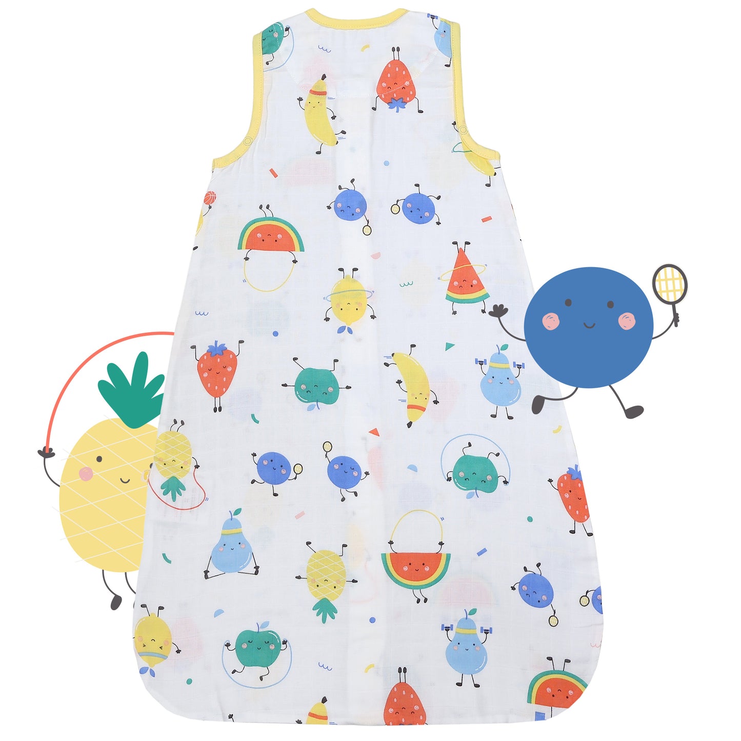 Gigoteuse bébé été - mousseline - 0.5 TOG_Fruits en Forme_arrière_415