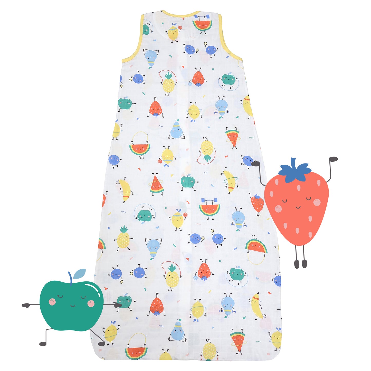 Gigoteuse bébé été - mousseline - 0.5 TOG_Fruits en Forme_arrière_415