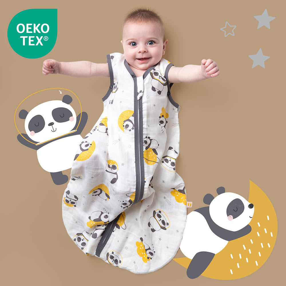 Gigoteuse bébé été - mousseline - 0.5 TOG_Panda_OEKOTEX_415