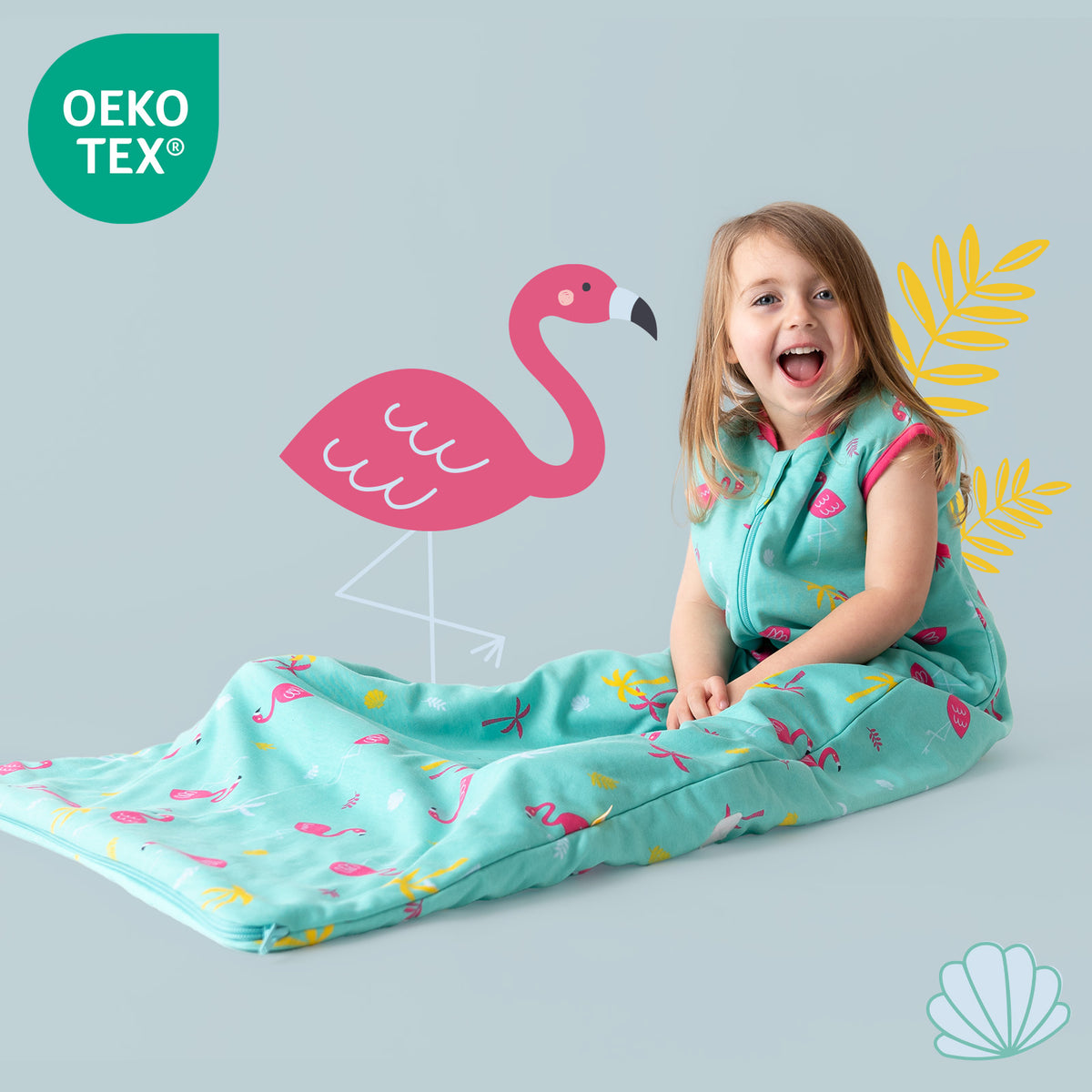 Gigoteuse bébé été & mi-saison - 100% bio - TOG 1_Flamant_OEKOTEX_421
