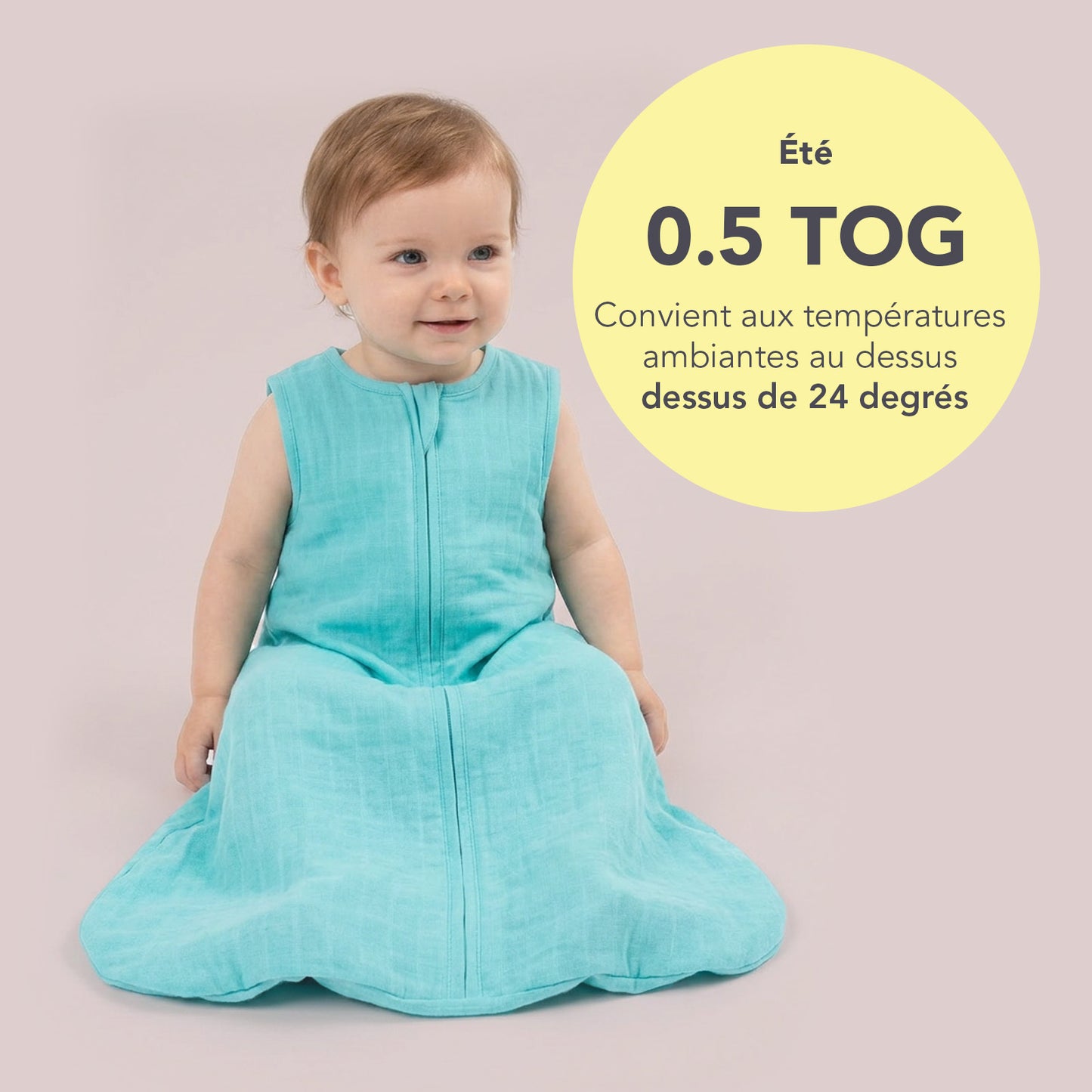 Gigoteuse bébé été - mousseline - 0.5 Tog_Aqua_5_423