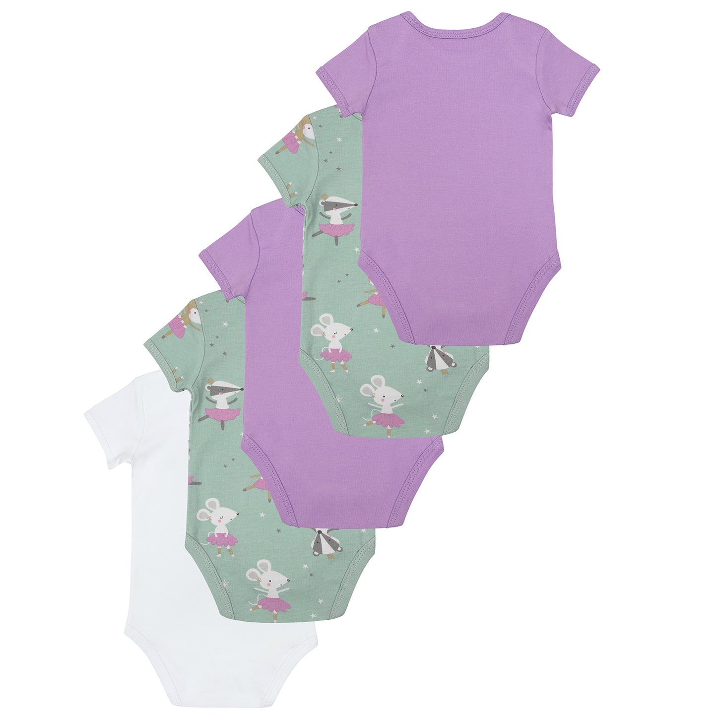 Body bébé manches courtes 100% bio - lot de 5_Ballerine_6_430