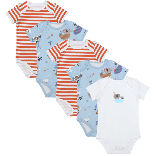 Body bébé manches courtes 100% bio - lot de 5_Pirate_1_430