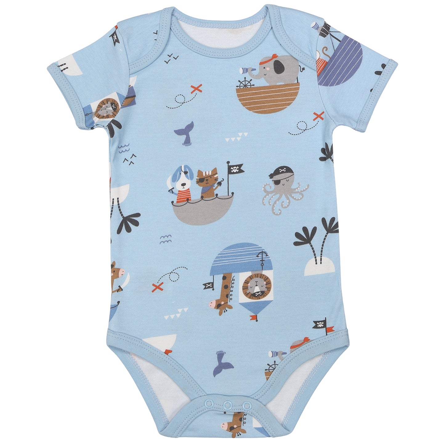 Body bébé manches courtes 100% bio - lot de 5_Pirate_3_430