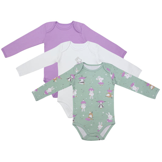 Body bébé à manches longues 100% bio - lot de 3_Ballerine_1_434