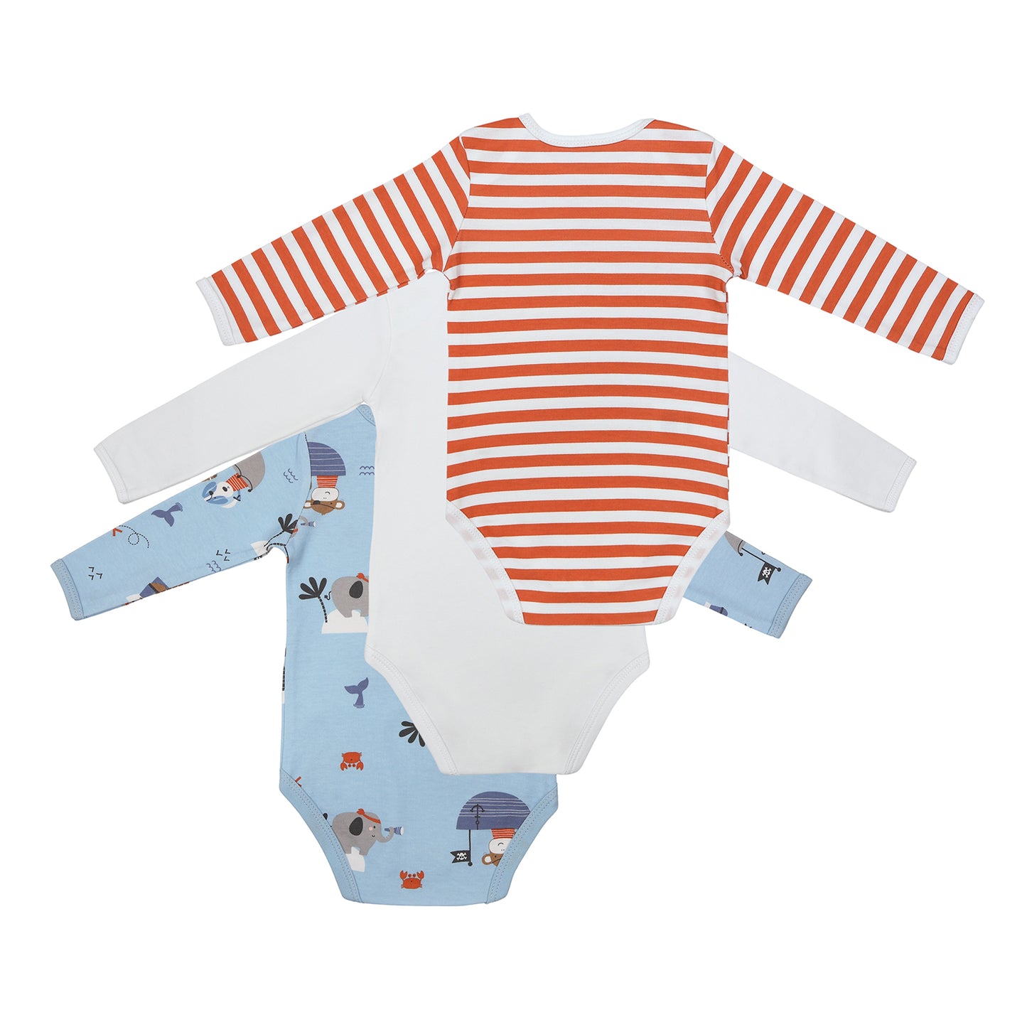 Body bébé à manches longues 100% bio - lot de 3_Pirate_6_434