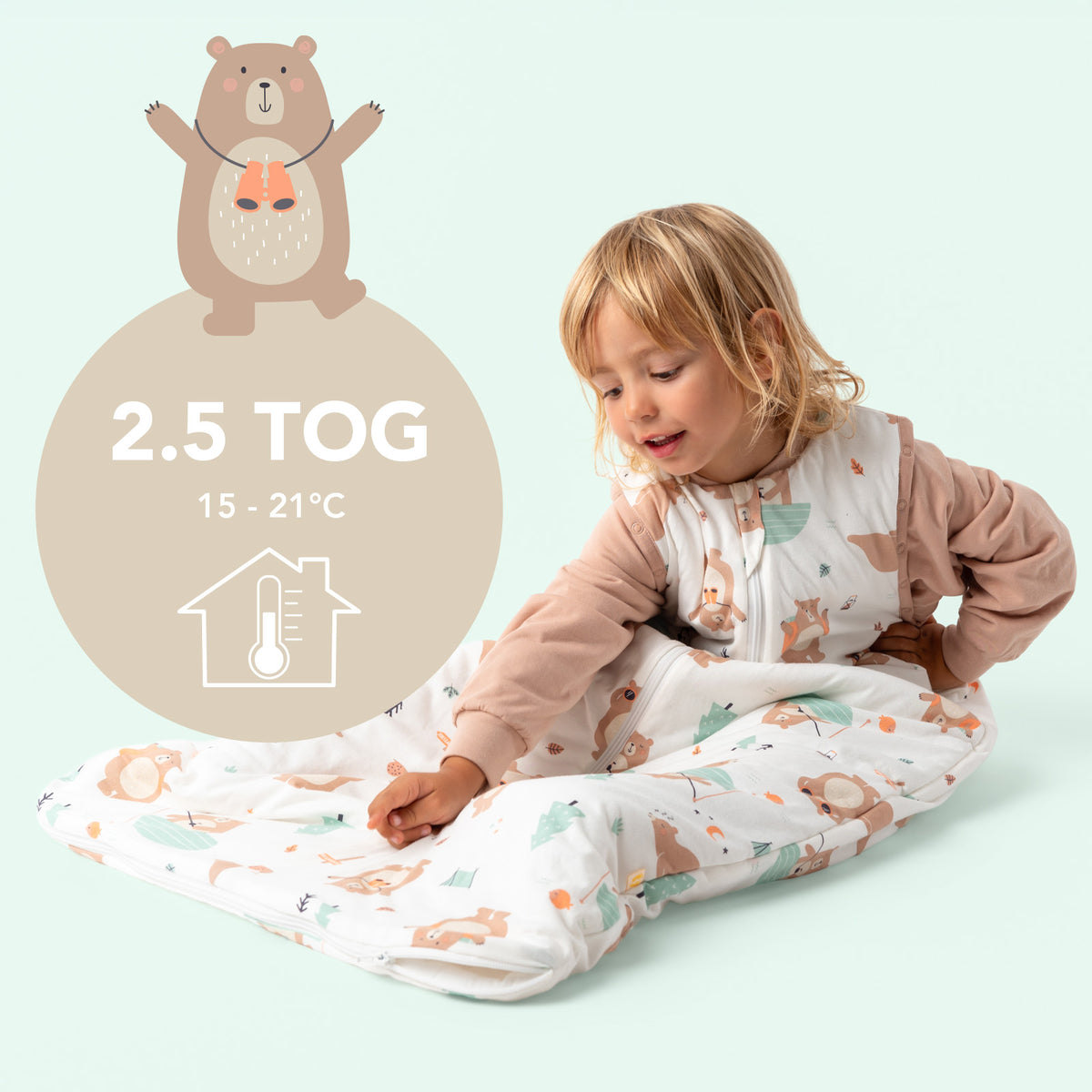 Gigoteuse bébé toutes saisons - 2.5 TOG_Ours Explorateur_TOG_465