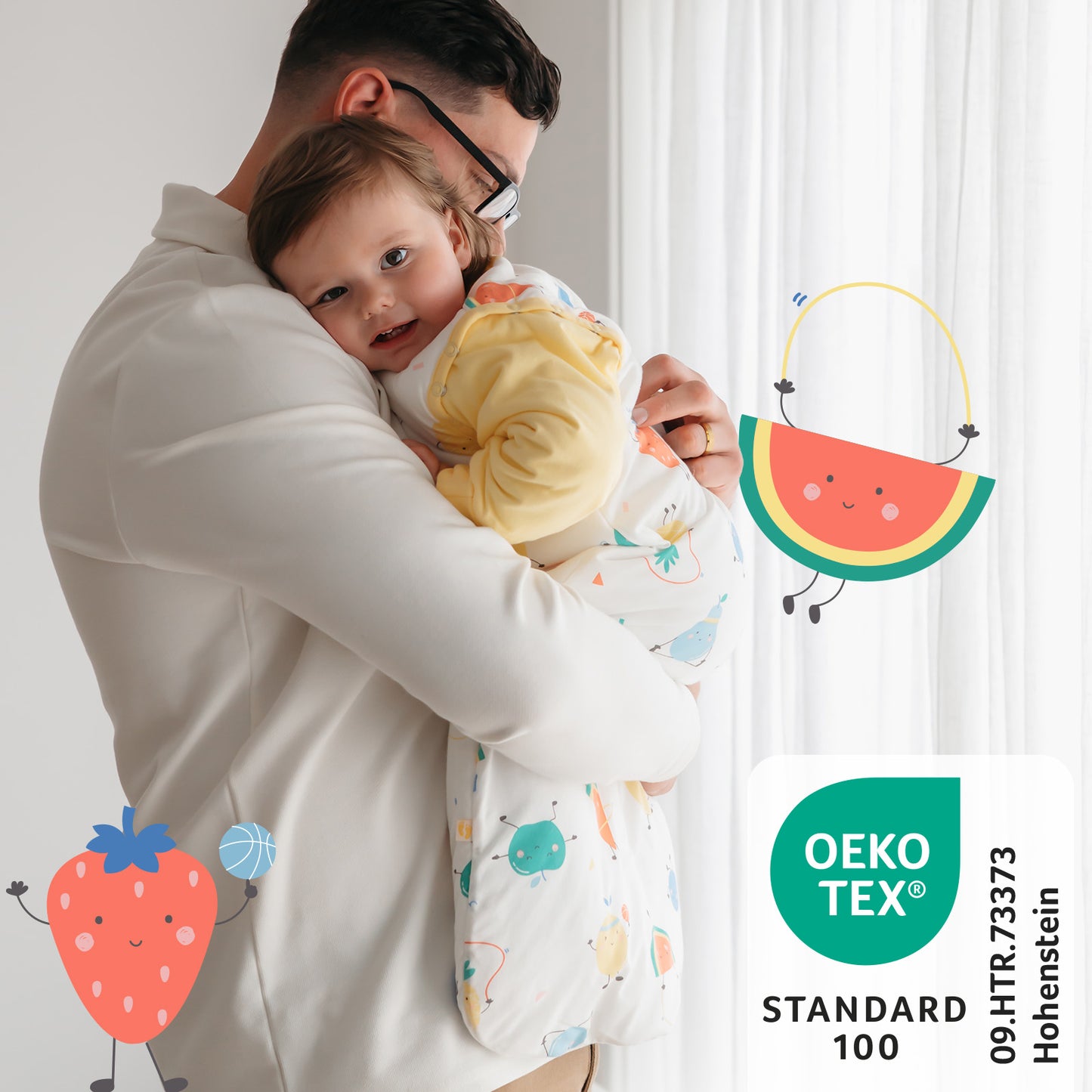 Gigoteuse bébé toutes saisons - 2.5 TOG_Fruits en Forme_OEKOTEX_465