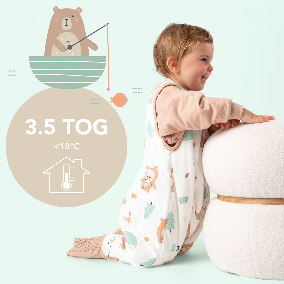 Gigoteuse à pieds hiver - 3.5 TOG_Ours Explorateur_TOG_468