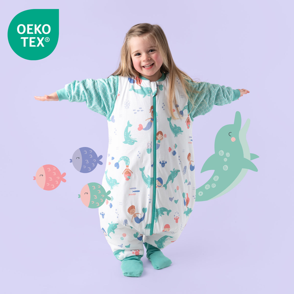 Gigoteuse à pieds hiver - 3.5 TOG_Sirène_OEKOTEX_468