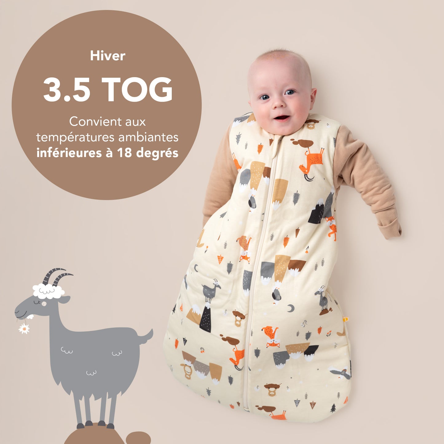 Gigoteuse bébé hiver - 3.5 TOG