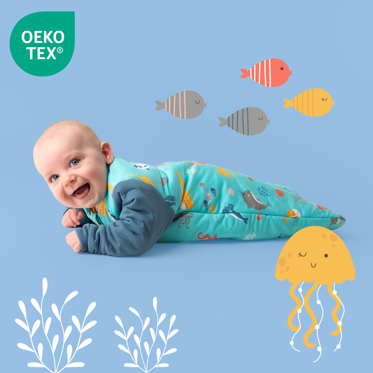 Gigoteuse bébé hiver - 3.5 TOG_Animaux marins_OEKOTEX_471