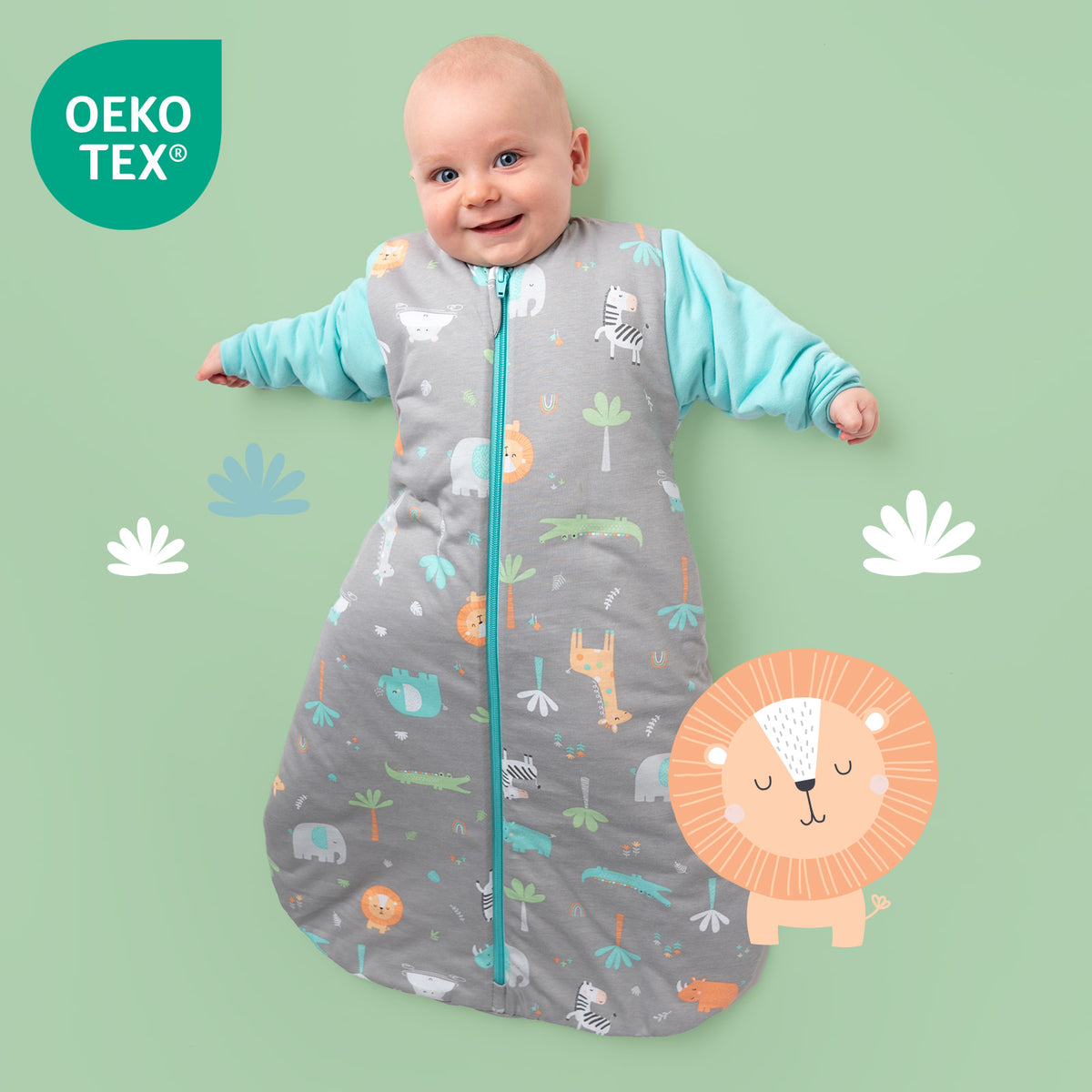 Gigoteuse bébé hiver - 3.5 TOG_Safari_OEKOTEX_471