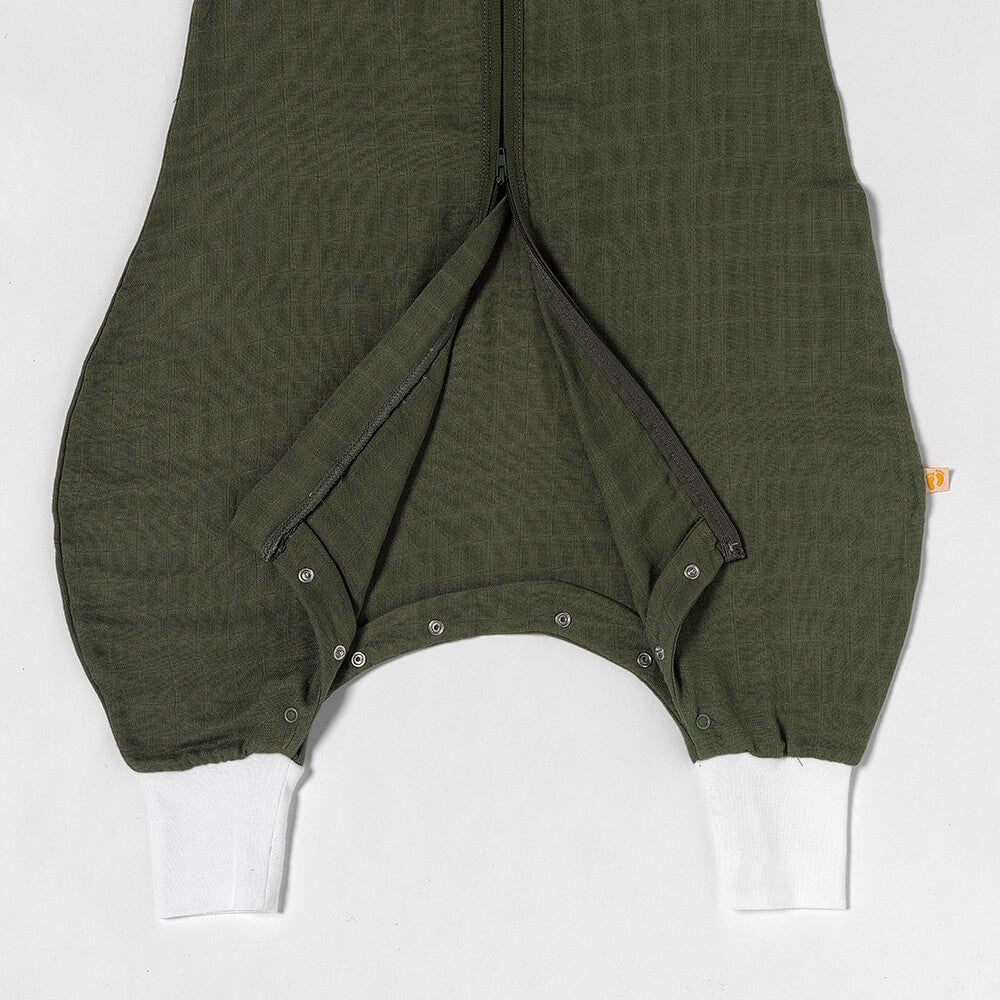 Gigoteuse à pieds été - unie - mousseline - 0.5 Tog_Olive_3_422