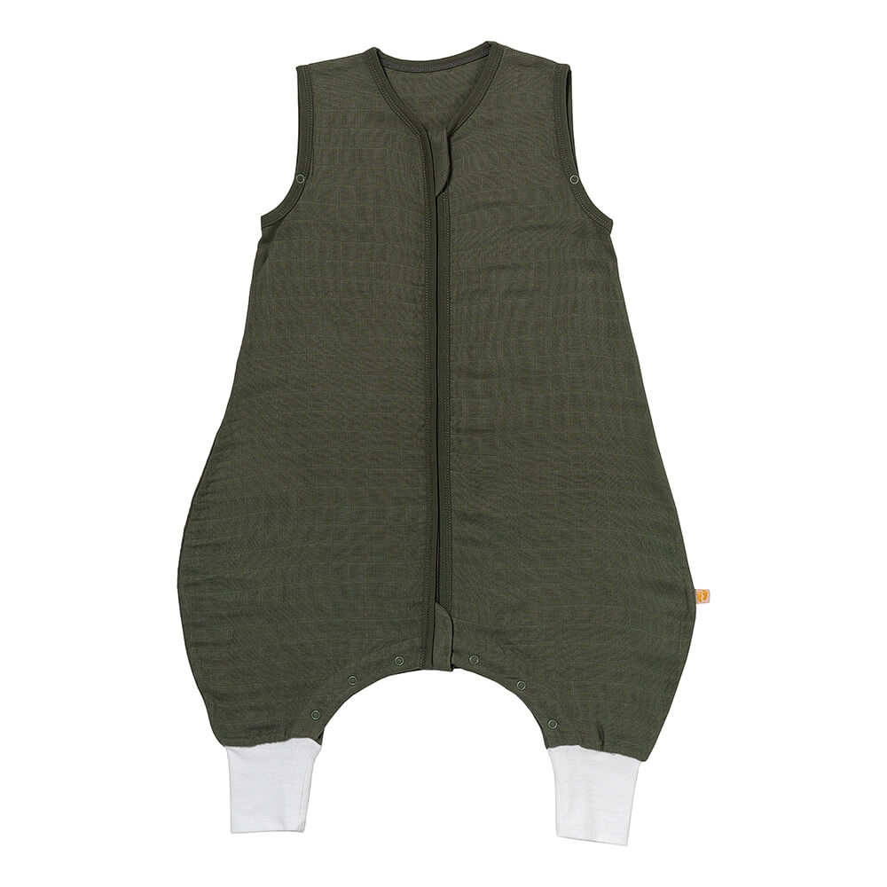 Gigoteuse à pieds été - unie - mousseline - 0.5 Tog_Olive_1_422
