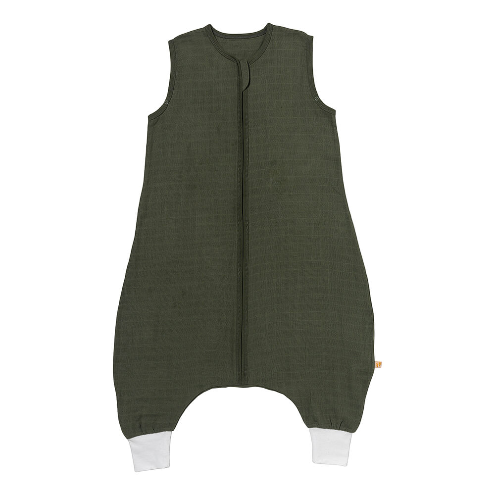 Gigoteuse à pieds été - unie - mousseline - 0.5 Tog_Olive_1_422