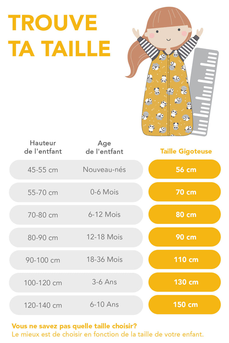 Calculateur de taille pour sacs de couchage avec pieds