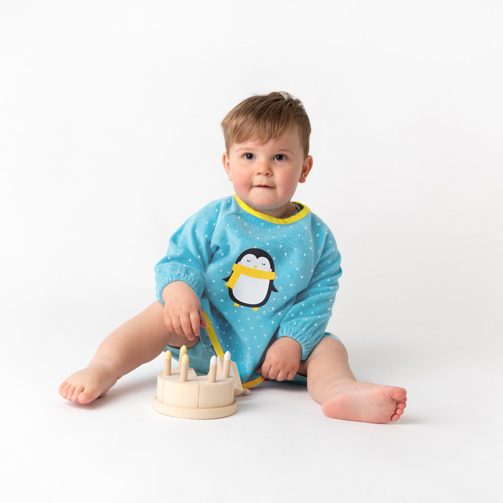 Bavoir bébé à manches longues imperméable