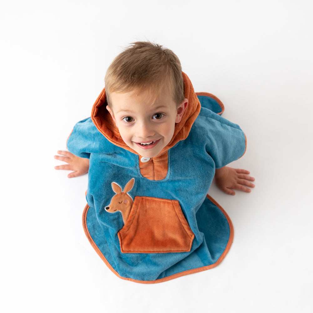 Poncho de bain à capuche pour enfant
