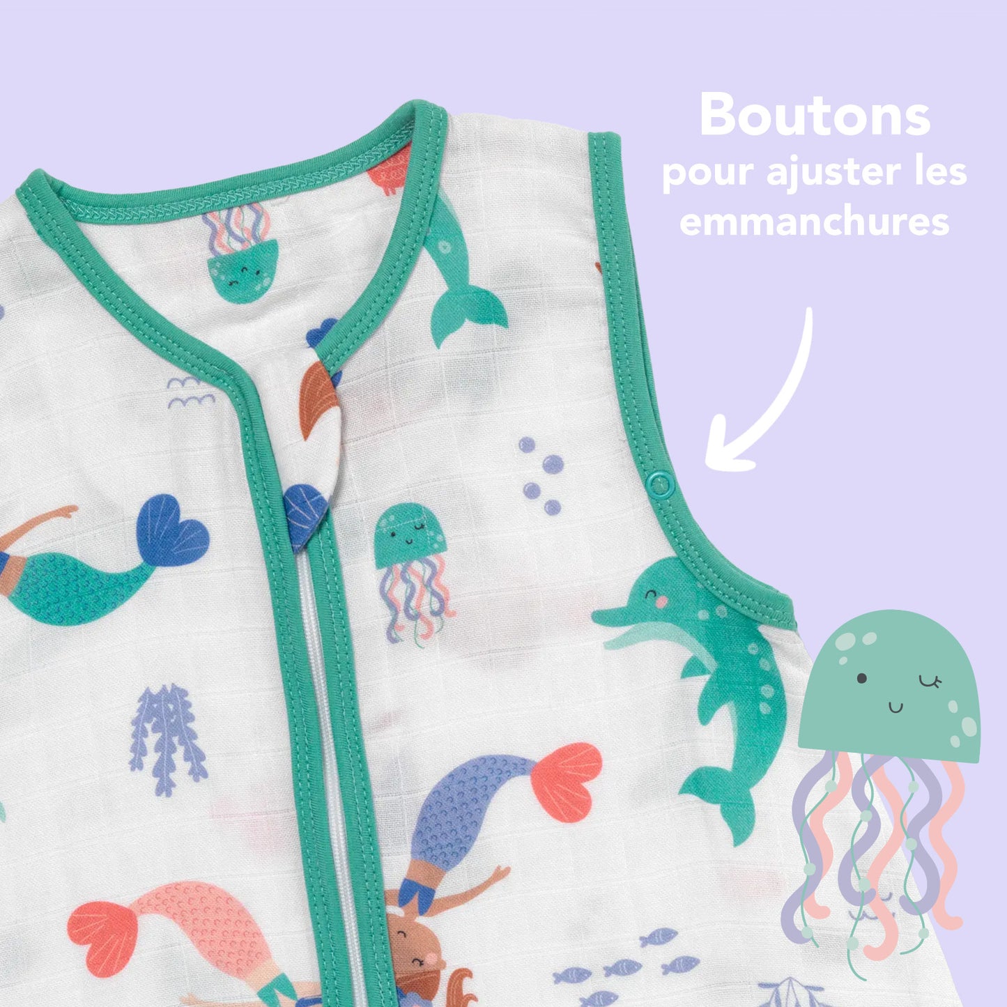 Gigoteuse bébé été - mousseline - 0.5 TOG