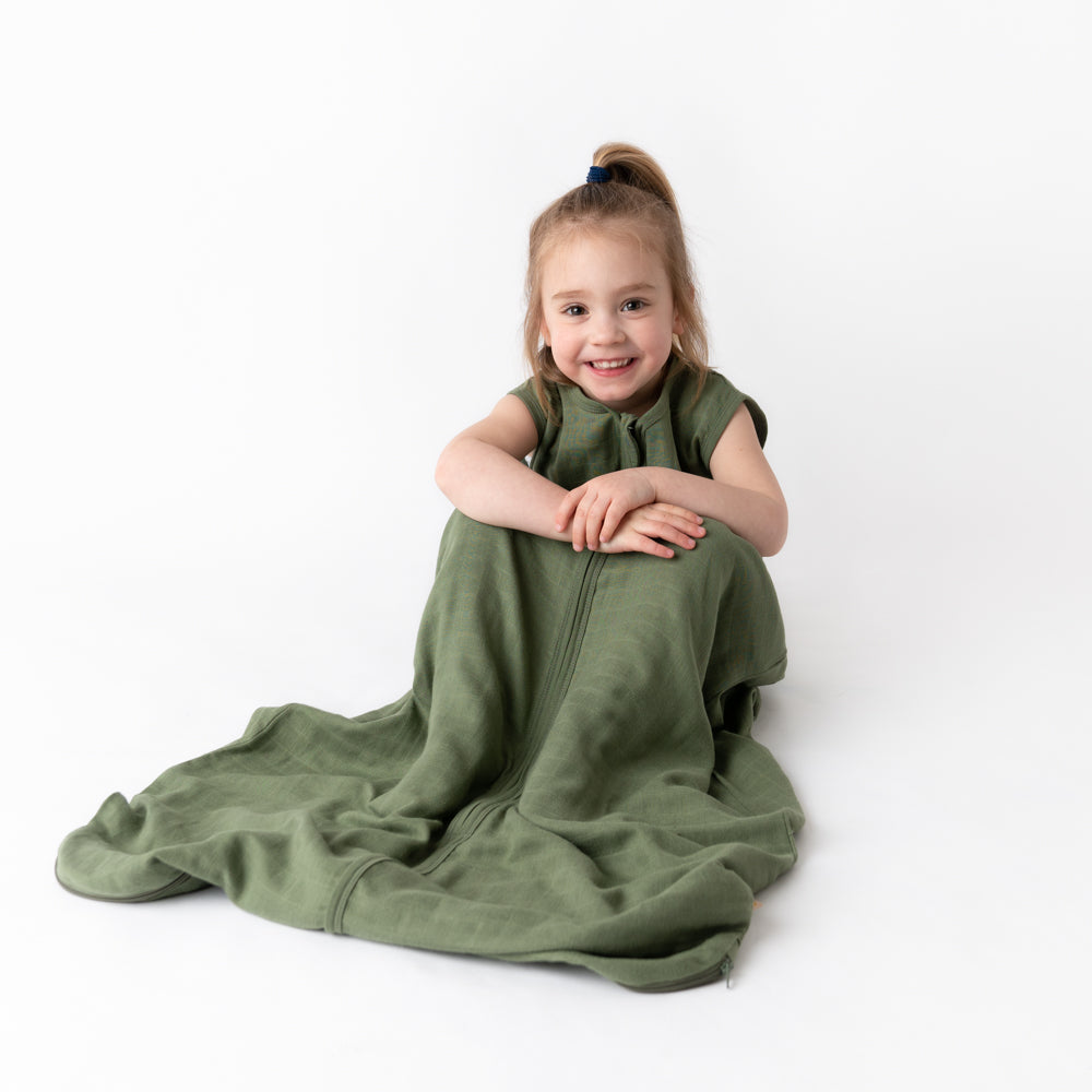 Gigoteuse bébé été - mousseline - 0.5 Tog_Olive_6_423