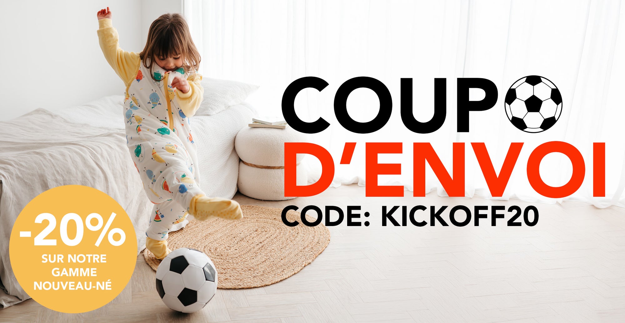 Coup d’envoi -20 % sur notre gamme nouveau-né
