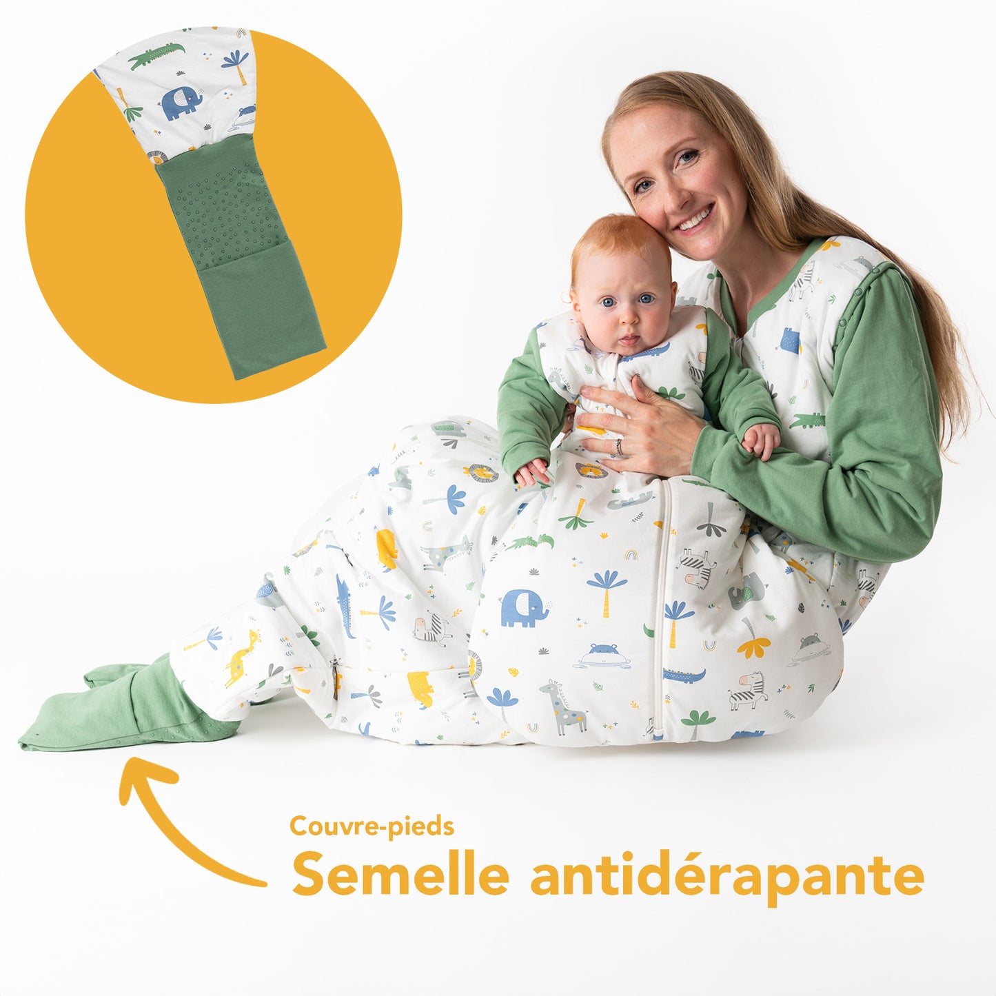 Gigoteuse à pieds adulte - manches amovibles - 2.5 TOG