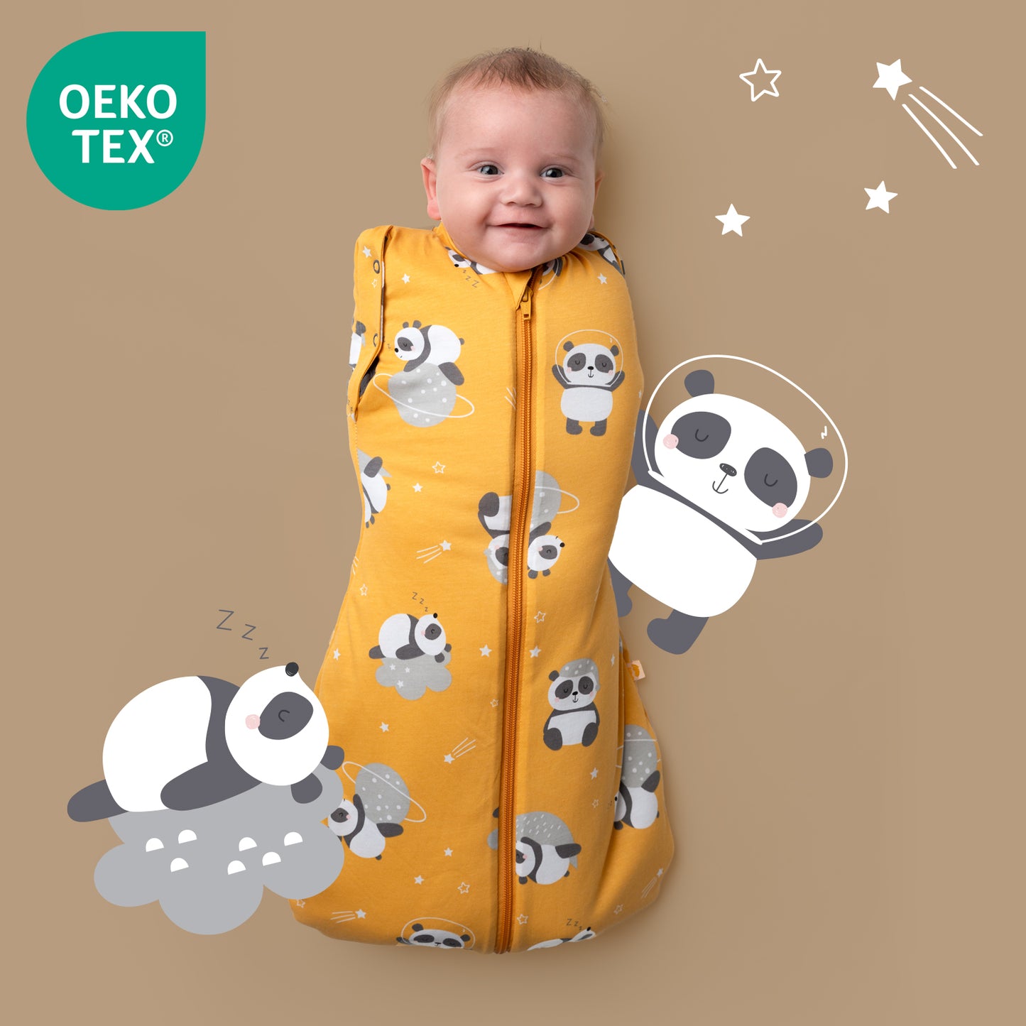 Sac de couchage emmaillotage bébé 1.0 TOG