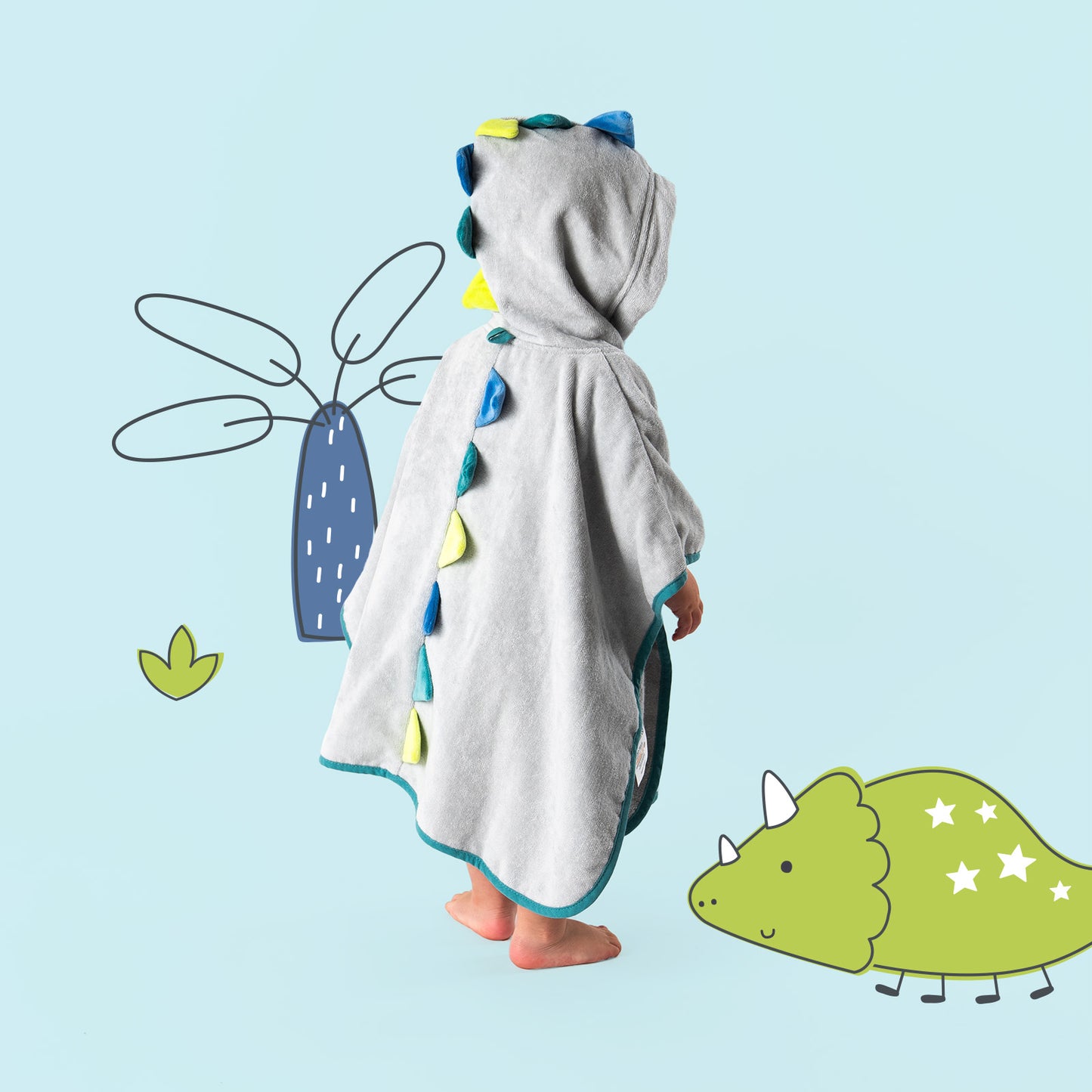 Poncho de bain à capuche pour enfant