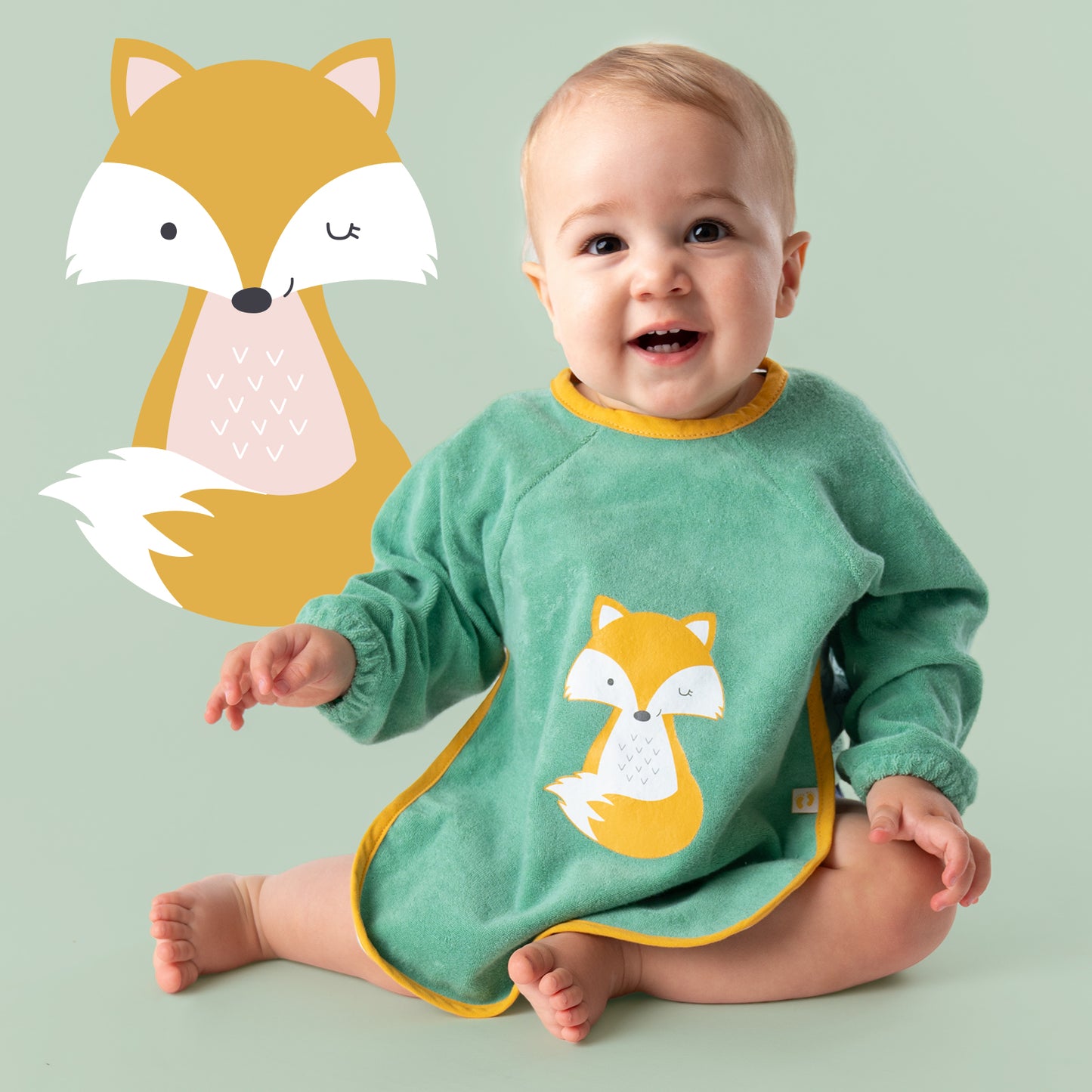Bavoir bébé à manches longues imperméable
