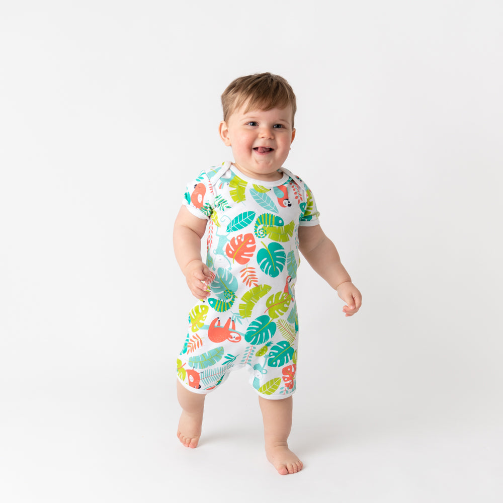 Barboteuse bébé manches courtes - bio - lot de 2