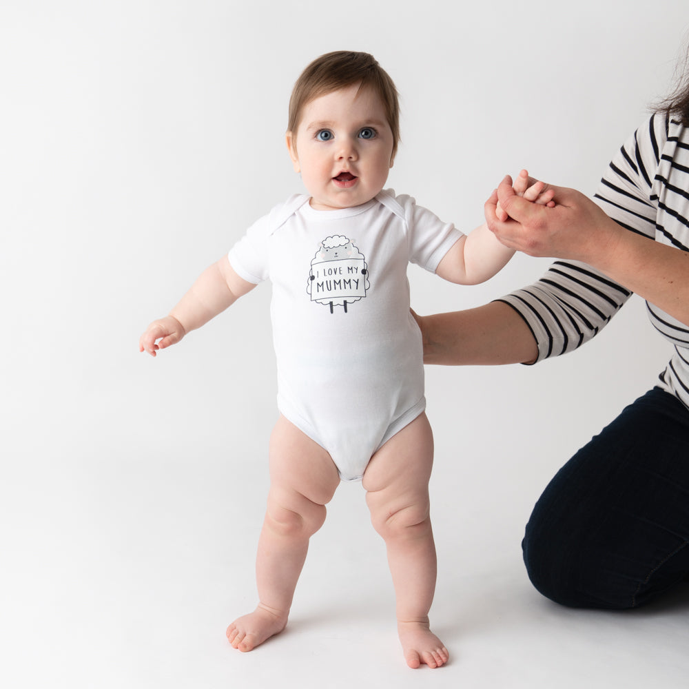 Body bébé à manches courtes - slogan - 100% bio