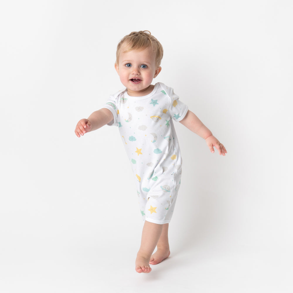 Barboteuse bébé manches courtes - bio - lot de 2