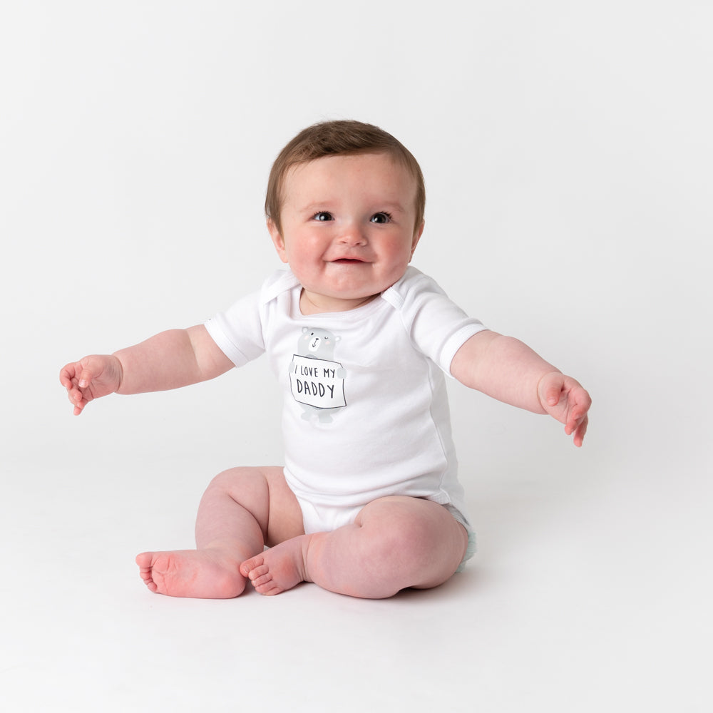 Body bébé à manches courtes - slogan - 100% bio